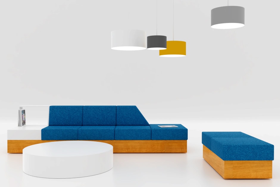 Modulare Couch/Sofa für Bürolandschaften