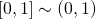 ~[0,1]\sim (0,1)