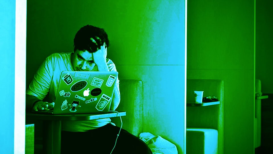 man dealing with password issues