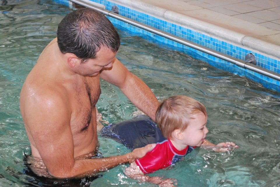 Parent and toddler swimming with in Wimbledon, south west of London