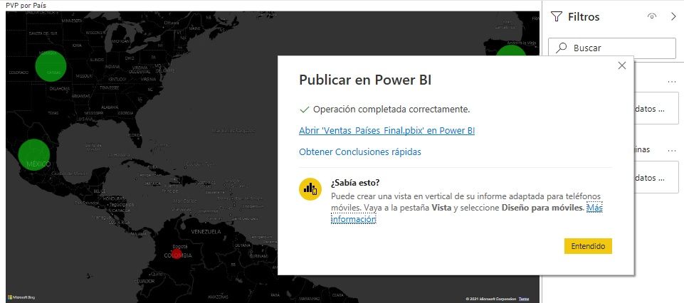 Publicar en la nube de Power BI Service