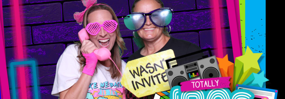 photo booth at a 80's themed party in Murfreesboro TN