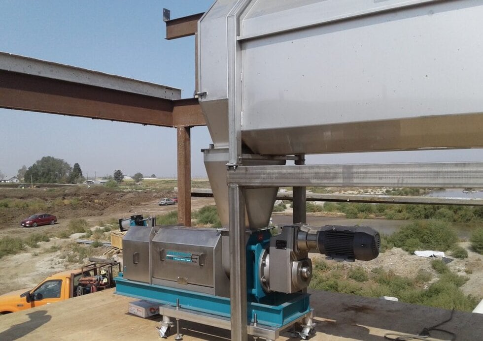 Manure separator on dairy farm