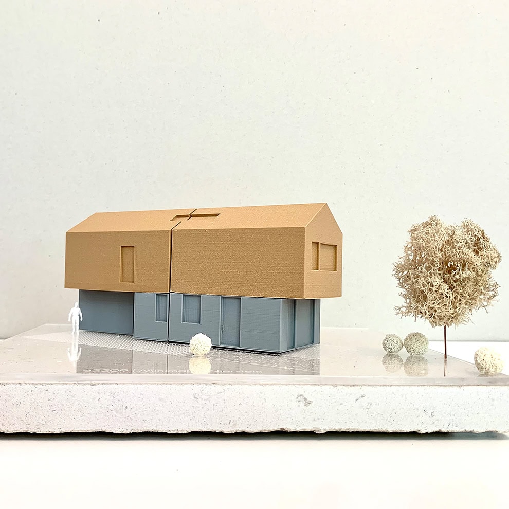 Holzbau, Architektur, Nachhaltigkeit, Bauen, Neubau, Einfamilienhaus, Modell, Modellbau, Architekturmodell