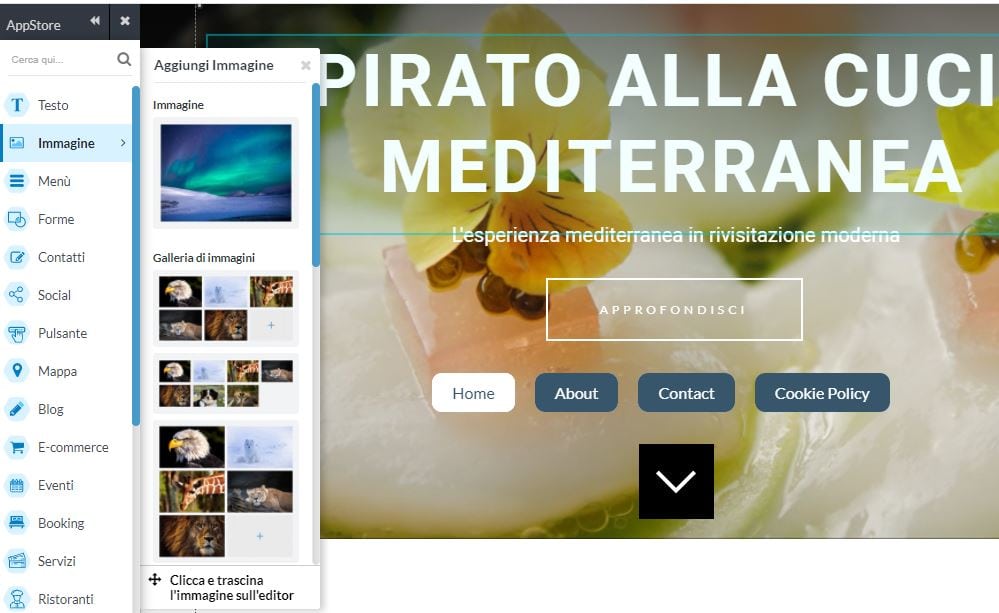 creare un sito web con one minute site 2.0 immagini