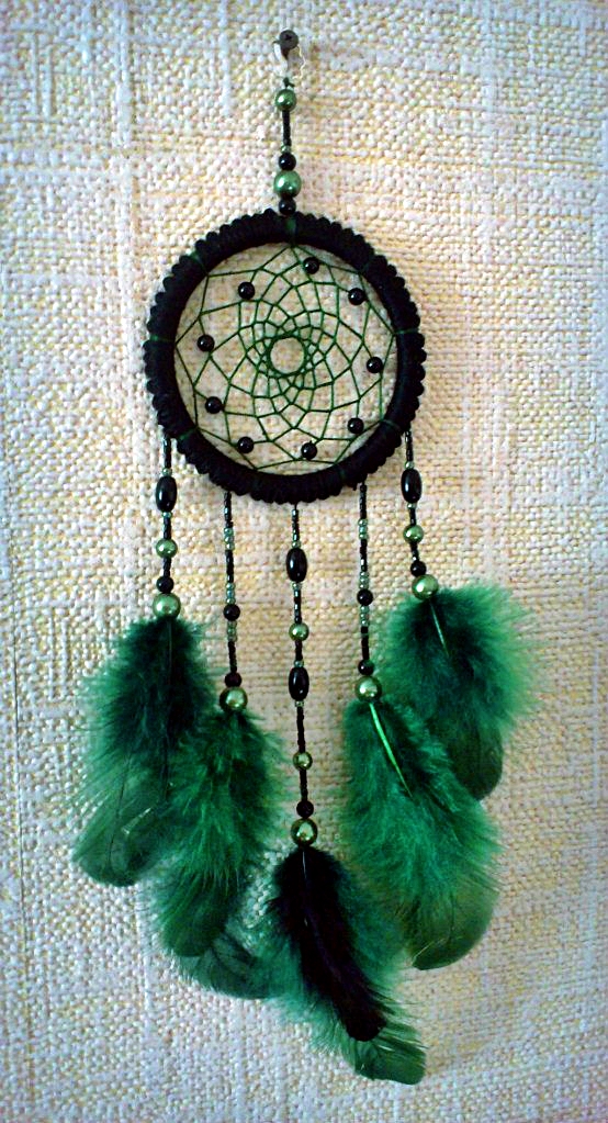 Atrapasueños color verde oscuro pequeño