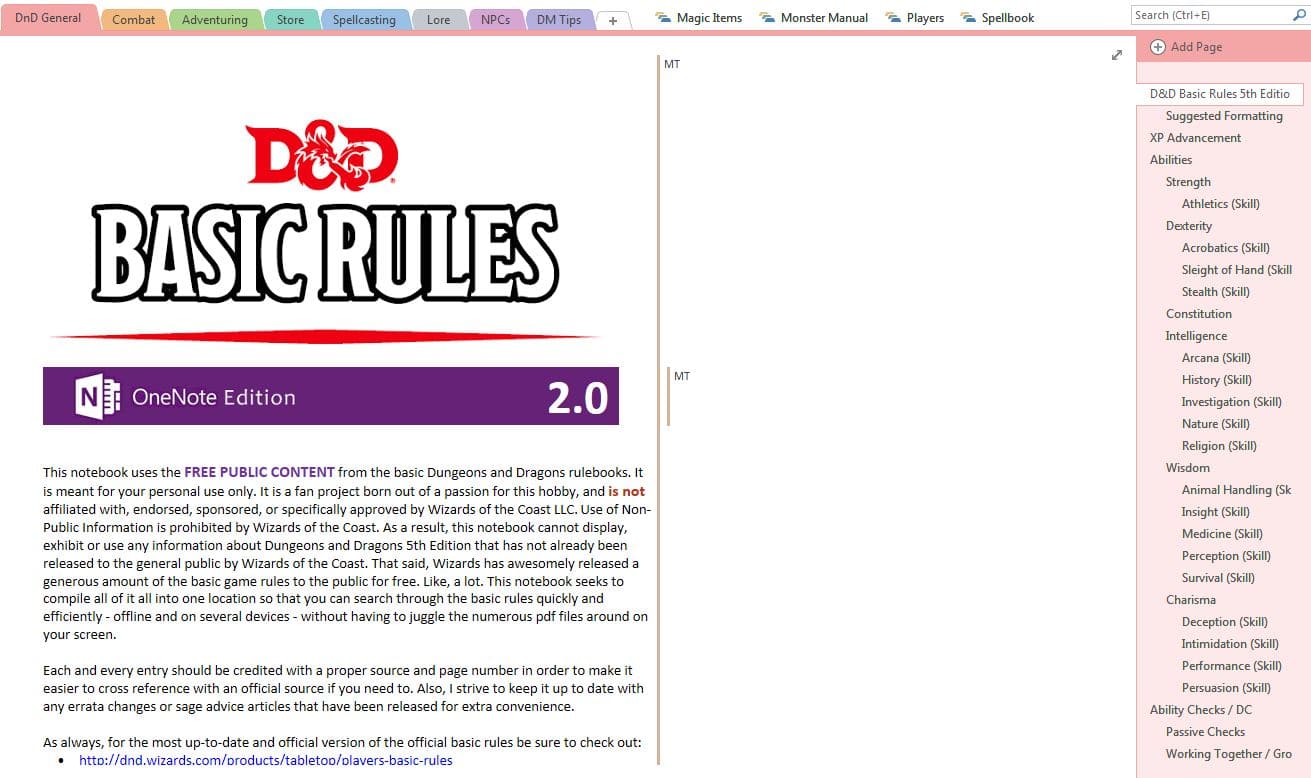 Using OneNote to DM