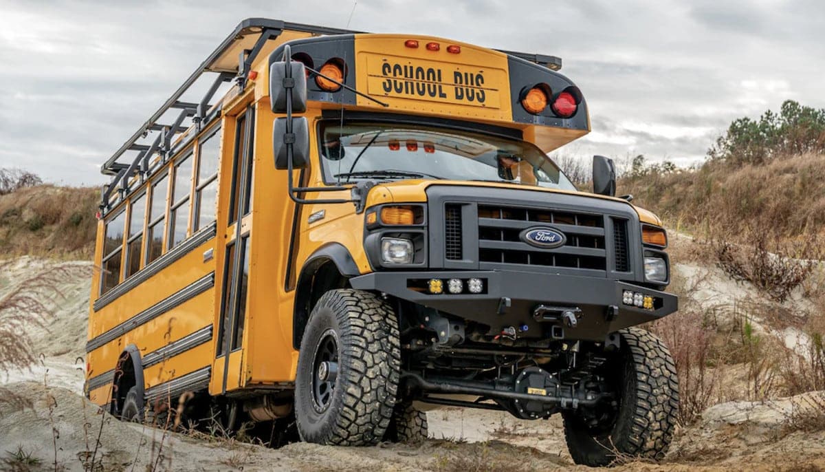 4x4 school bus conversion