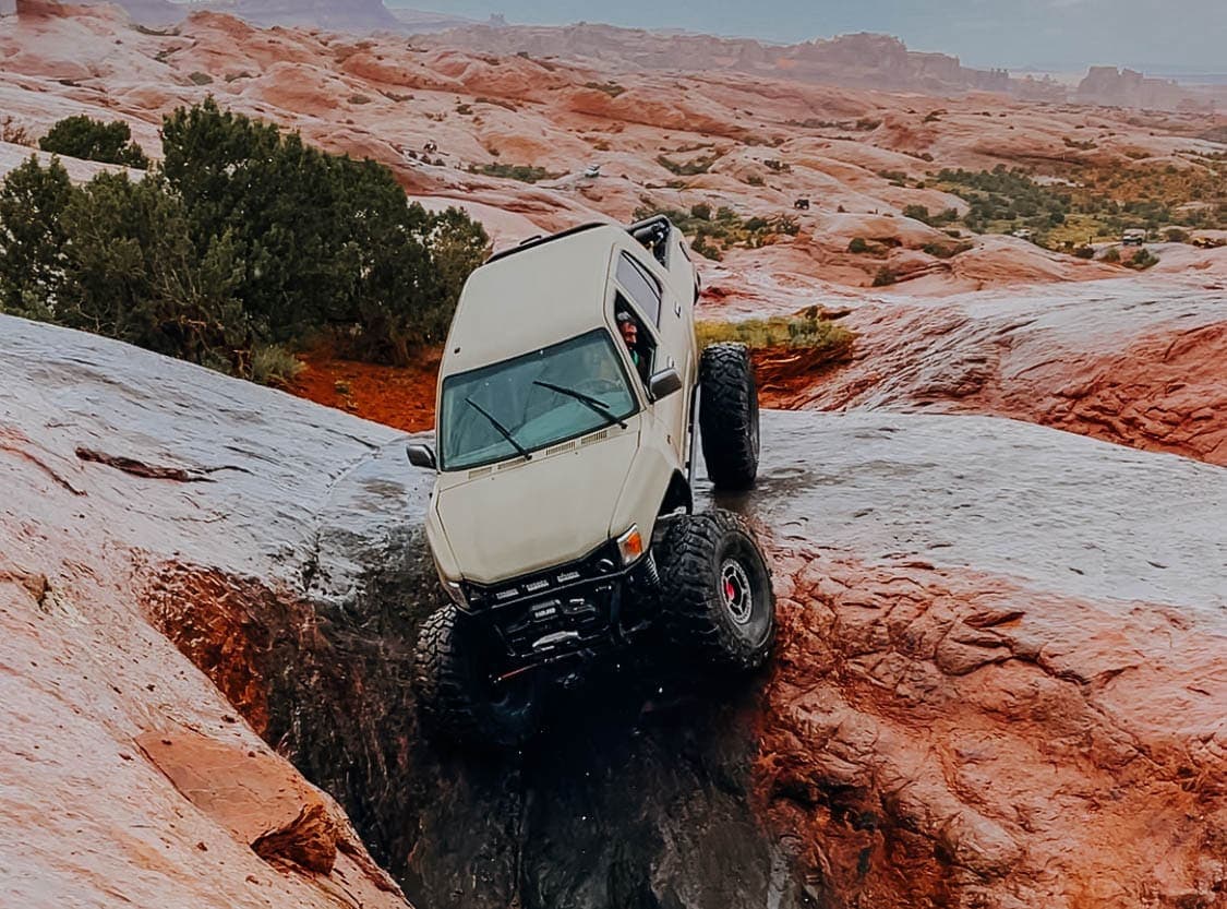 Toyota rock crawling