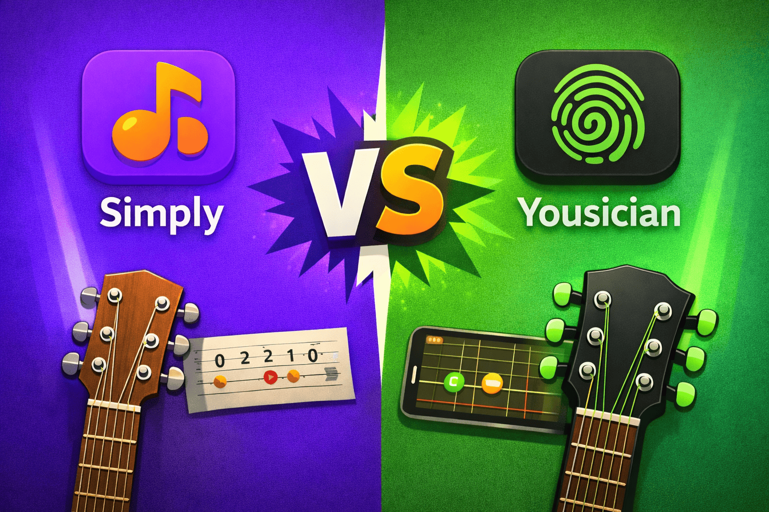 Simply Guitar oder Yousician? Welche Gitarren-App lohnt sich 2026 wirklich?