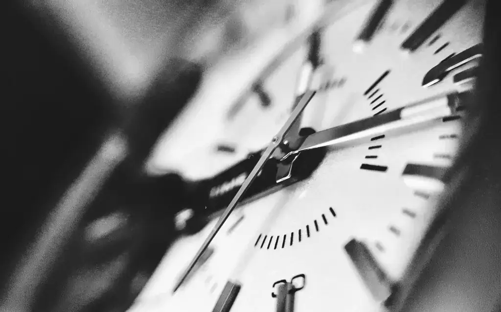 close-up of ticking watch