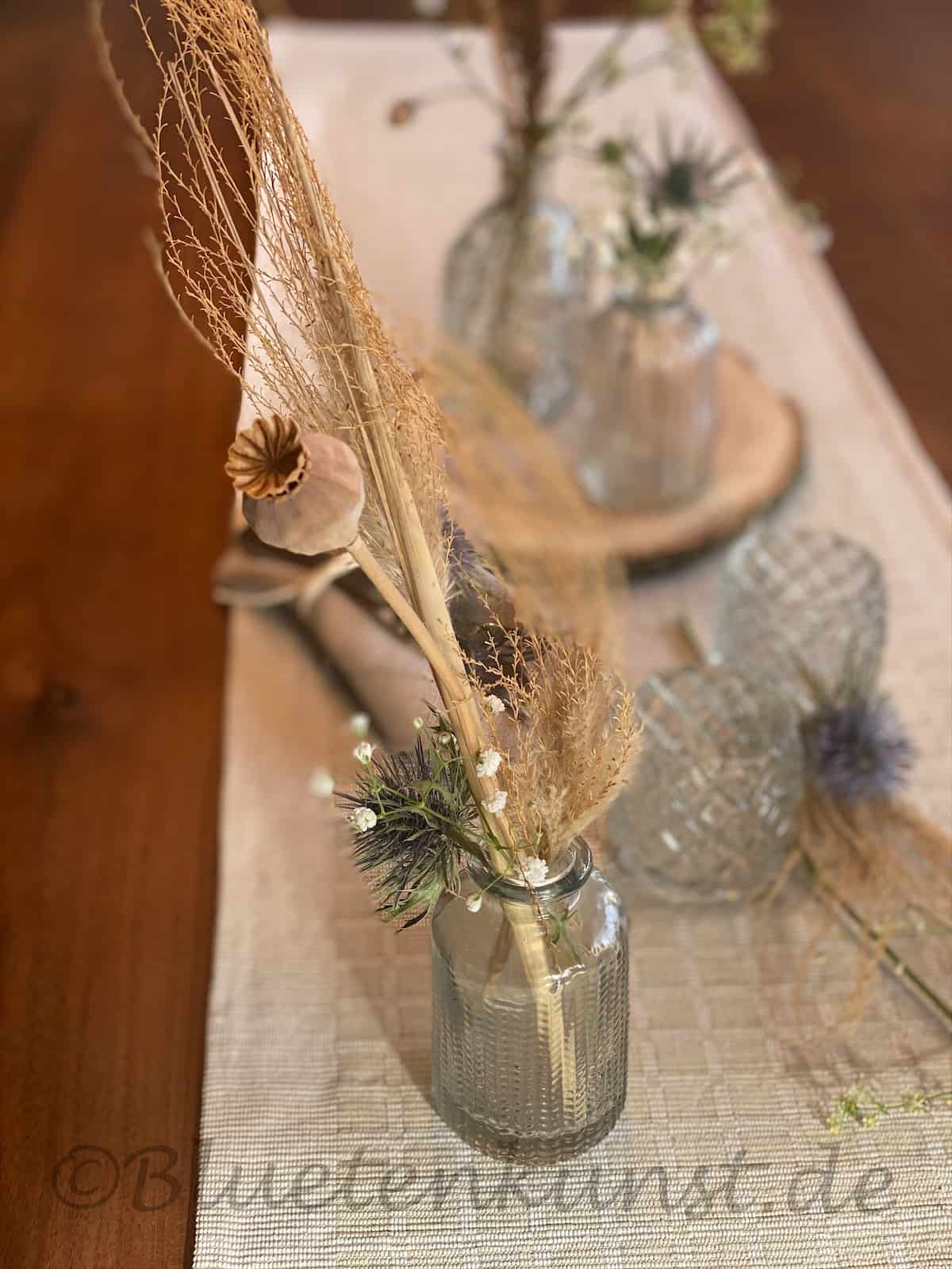 Tischdekoration im Boho-Stil