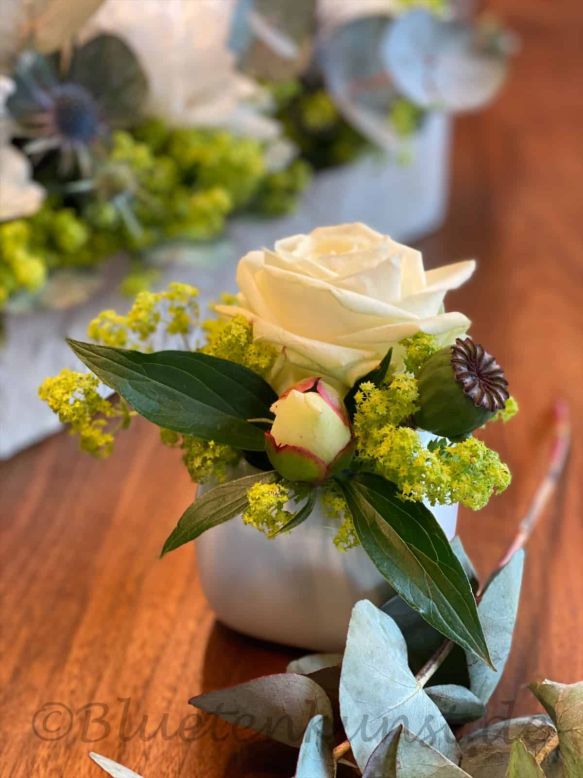 Tischdeko für Hochzeit weiß in Pfaffenhofen