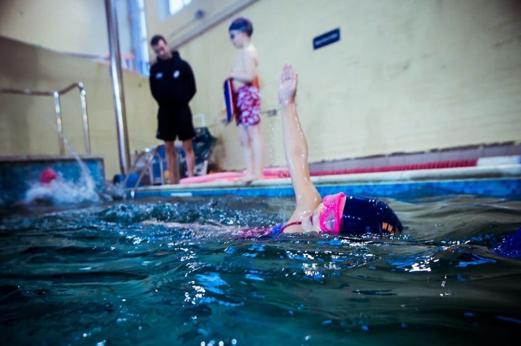 Technical 1:3 small group swimming lessons for children in Wimbledon