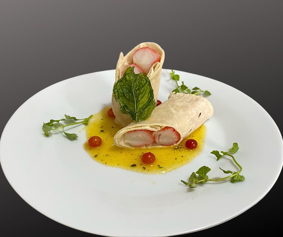 Palmitos de cangrejo en mayonesa de parchita