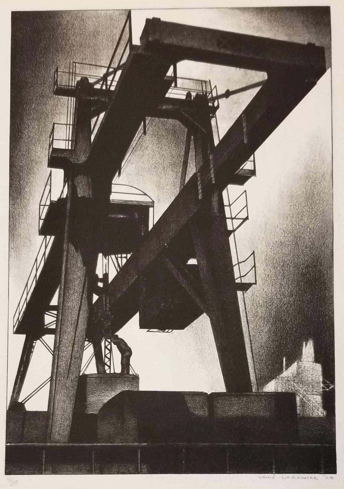 LOZOWICK, Louis,"Crane", 1928 Catherine Burns Fine Art