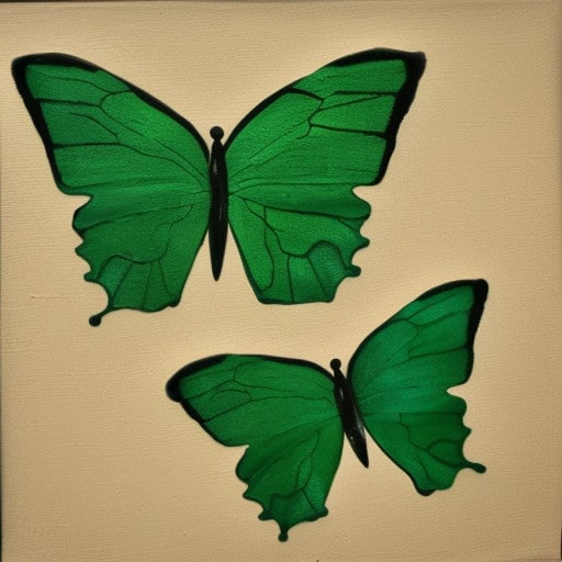 green butterflies and love