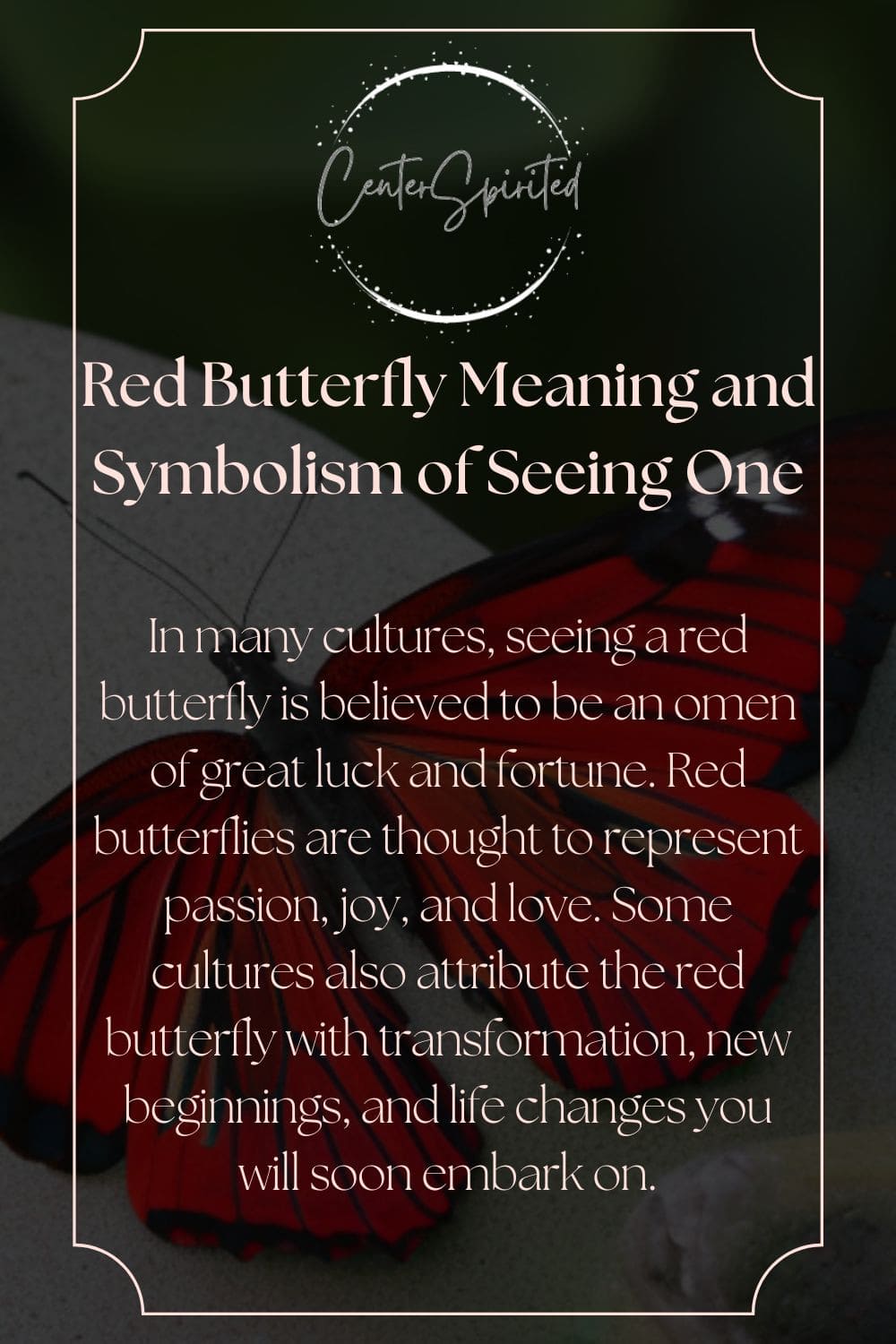 red butterfly meanings and symbolism