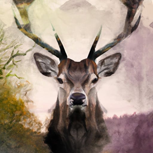 male deer staring