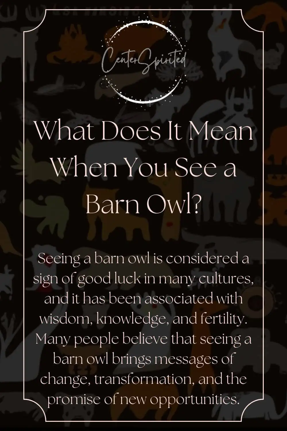 barn owl symbolism and spiritual meaning