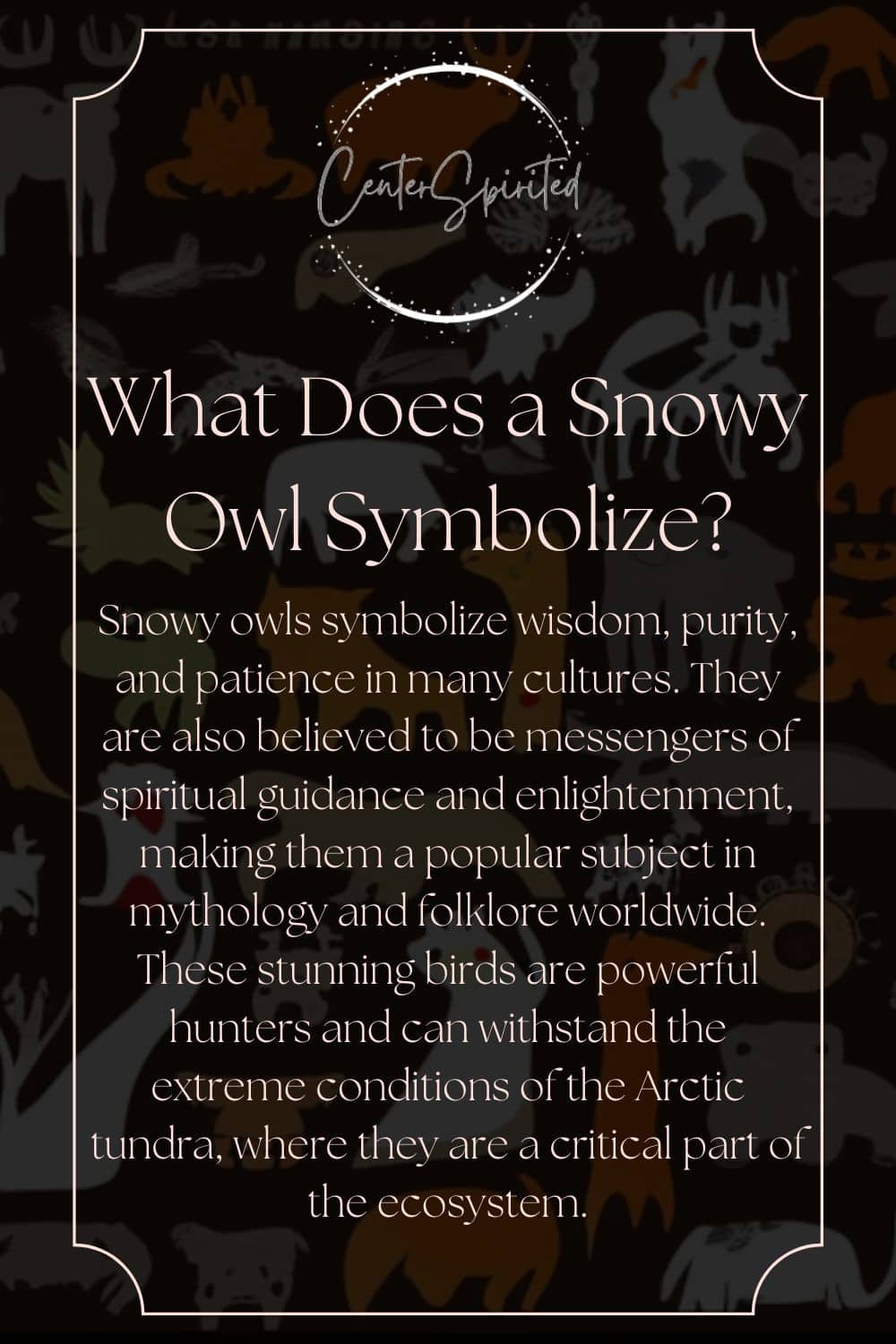 snowy owl symbolism and spiritual meaning
