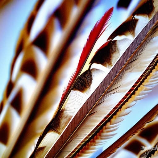 red tailed hawk's feather