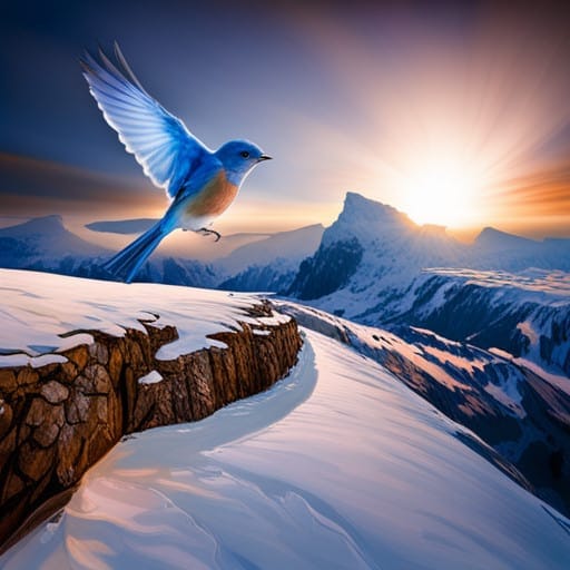bluebird flying