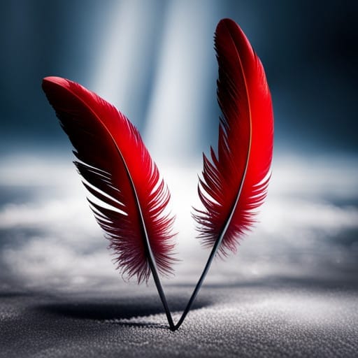 red and black feathers