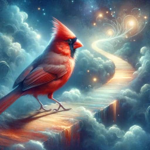 cardinal crossing your path in a dream