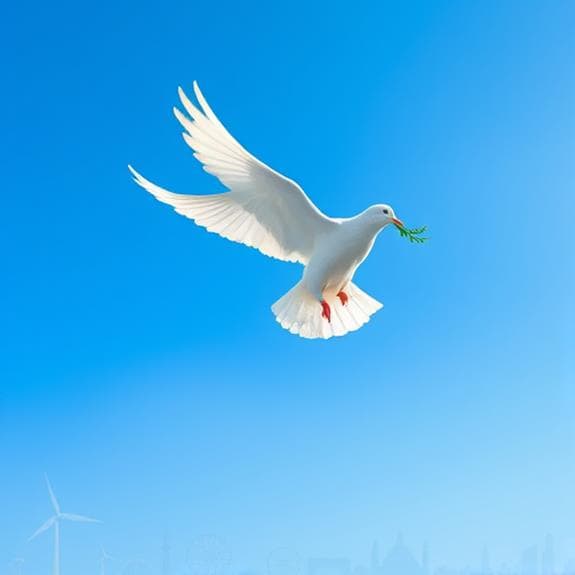 dove symbolizes global harmony