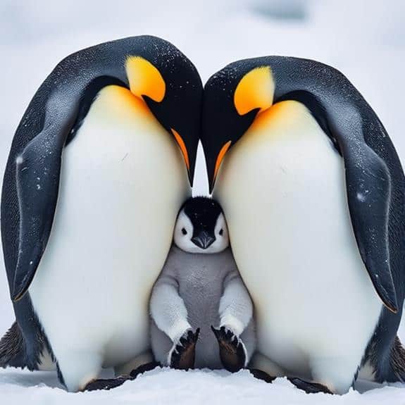 loyal penguin couples nurture