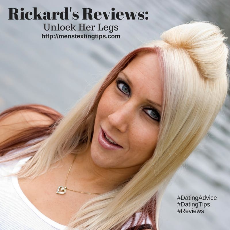Blonde woman smiling at camera – honest review of Unlock Her Legs and The Scrambler dating approach.