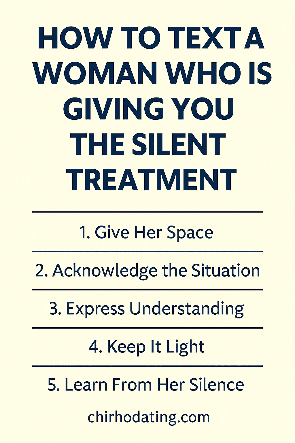 texting after the silent treatment,