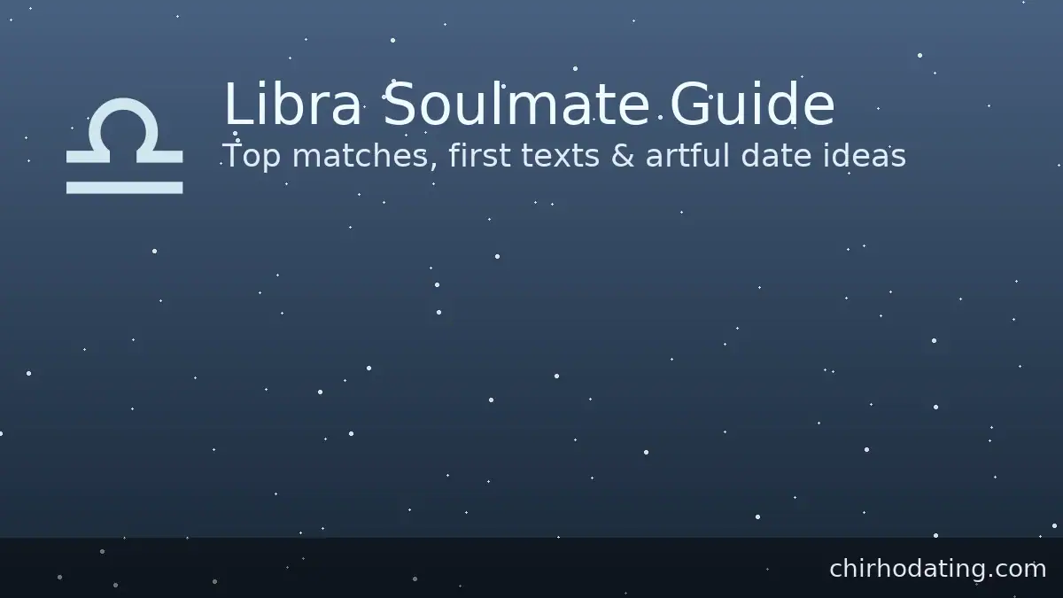 Libra soulmate guide with top matches, first texts, and artful date ideas.
