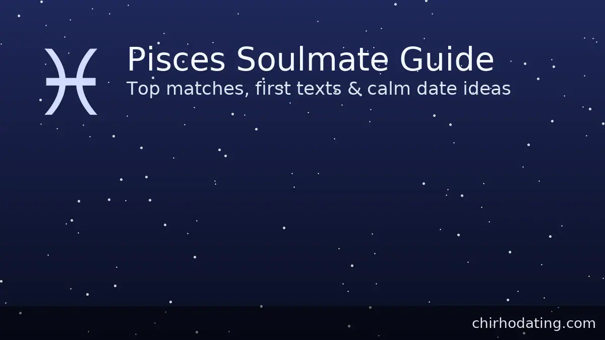 Pisces soulmate guide with top matches, first texts, and calm date ideas.