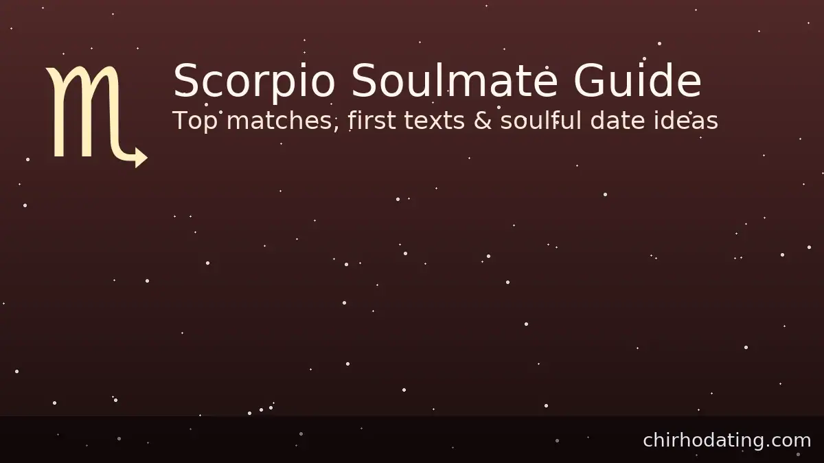 Scorpio soulmate guide with top matches, first texts, and soulful date ideas.