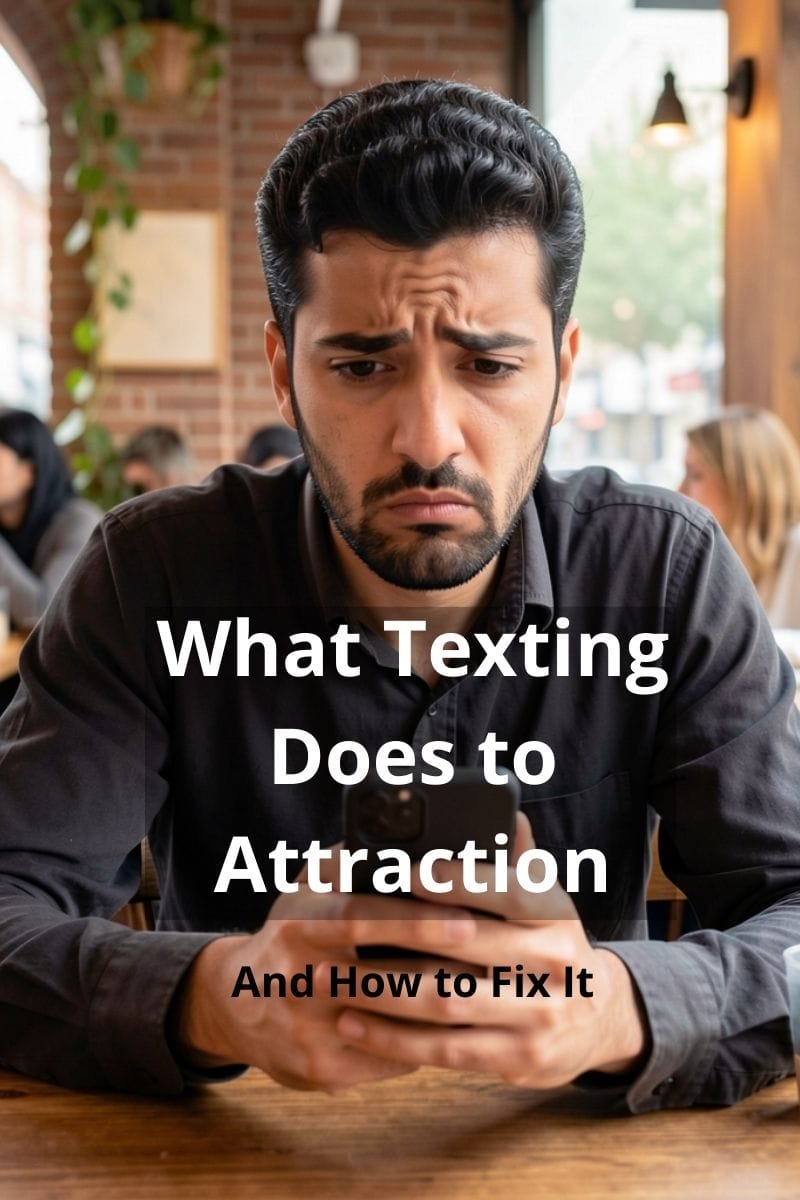 confused man sitting in a café receiving a text message,