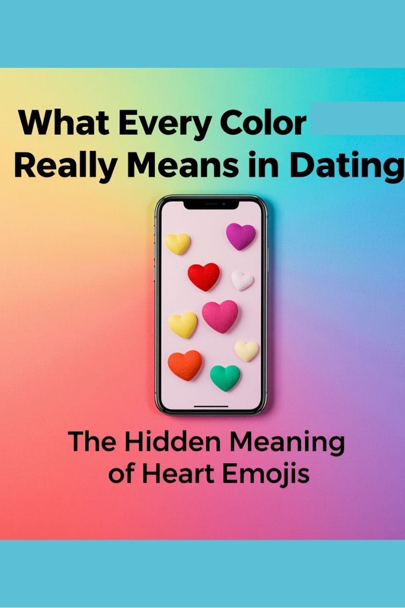 image of a smartphone with multi-colored heart emojis,