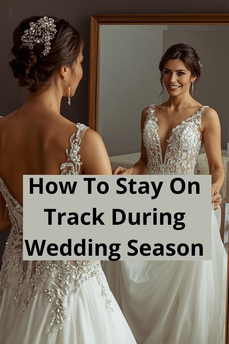 image of a woman in a wedding dress looking into a mirror,