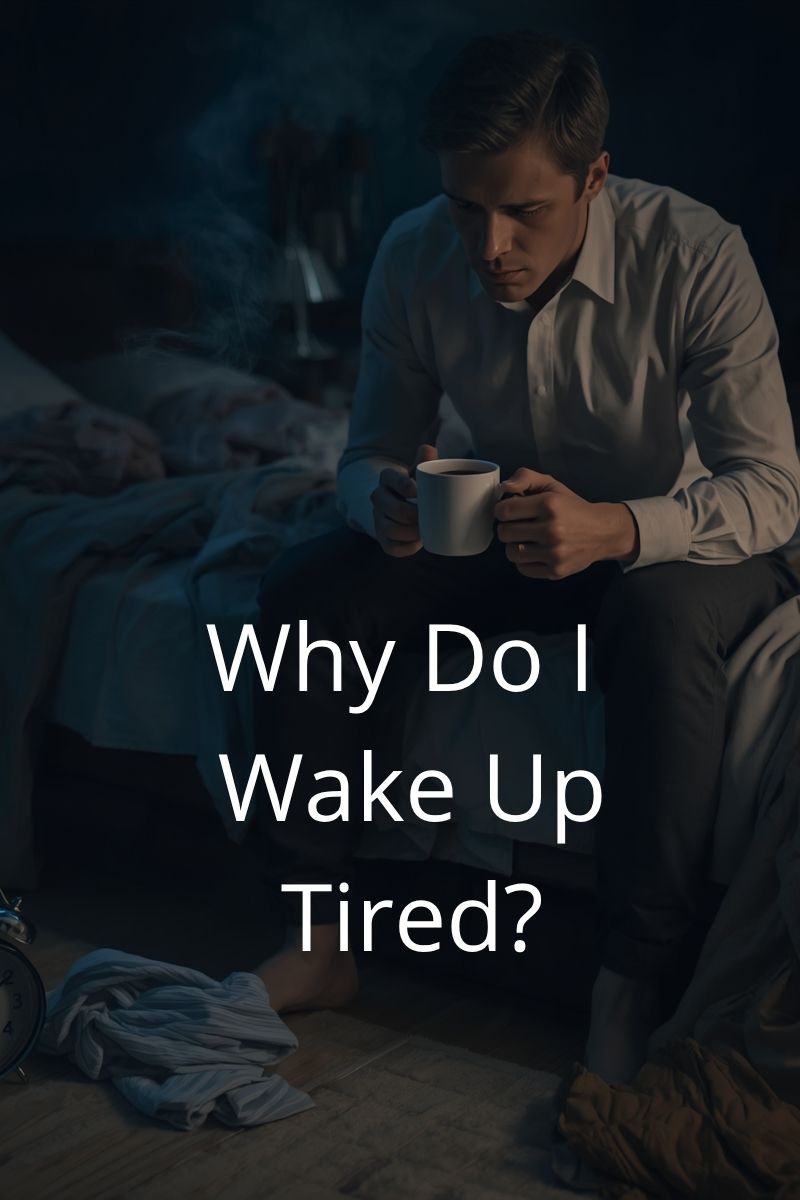 image of a man waking up in the middle of the night,