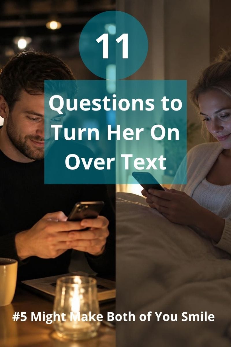 a man and a woman texting each other and smiling,