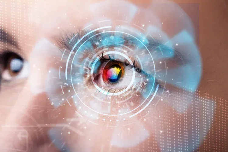 Future woman with cyber technology eye panel concept-1
