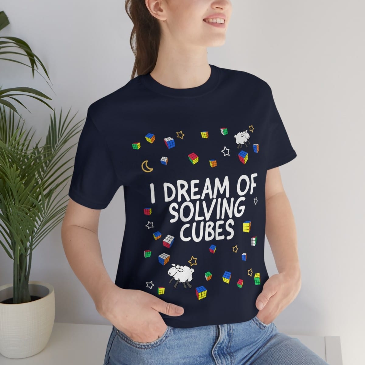 I Dream of Solving Cubes Shirt (Adult Sizes) Rubik's Cube Shirt - Image 2