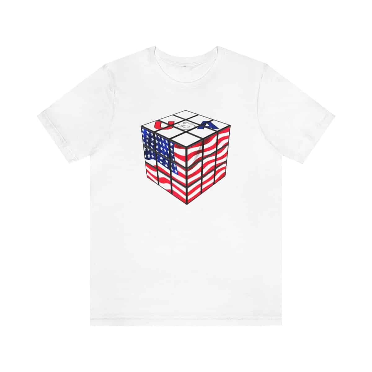 Rubik's Cube T-Shirt USA Flag Cube Shirt (Adult Sizes) – Rubik’s Cube T-Shirt - Image 4