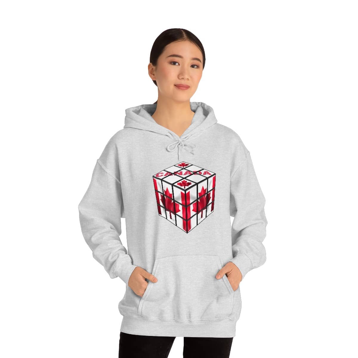 Canadian Flag - Rubik's Cube Hoodie Sweatshirt (Adult Sizes) - Image 18