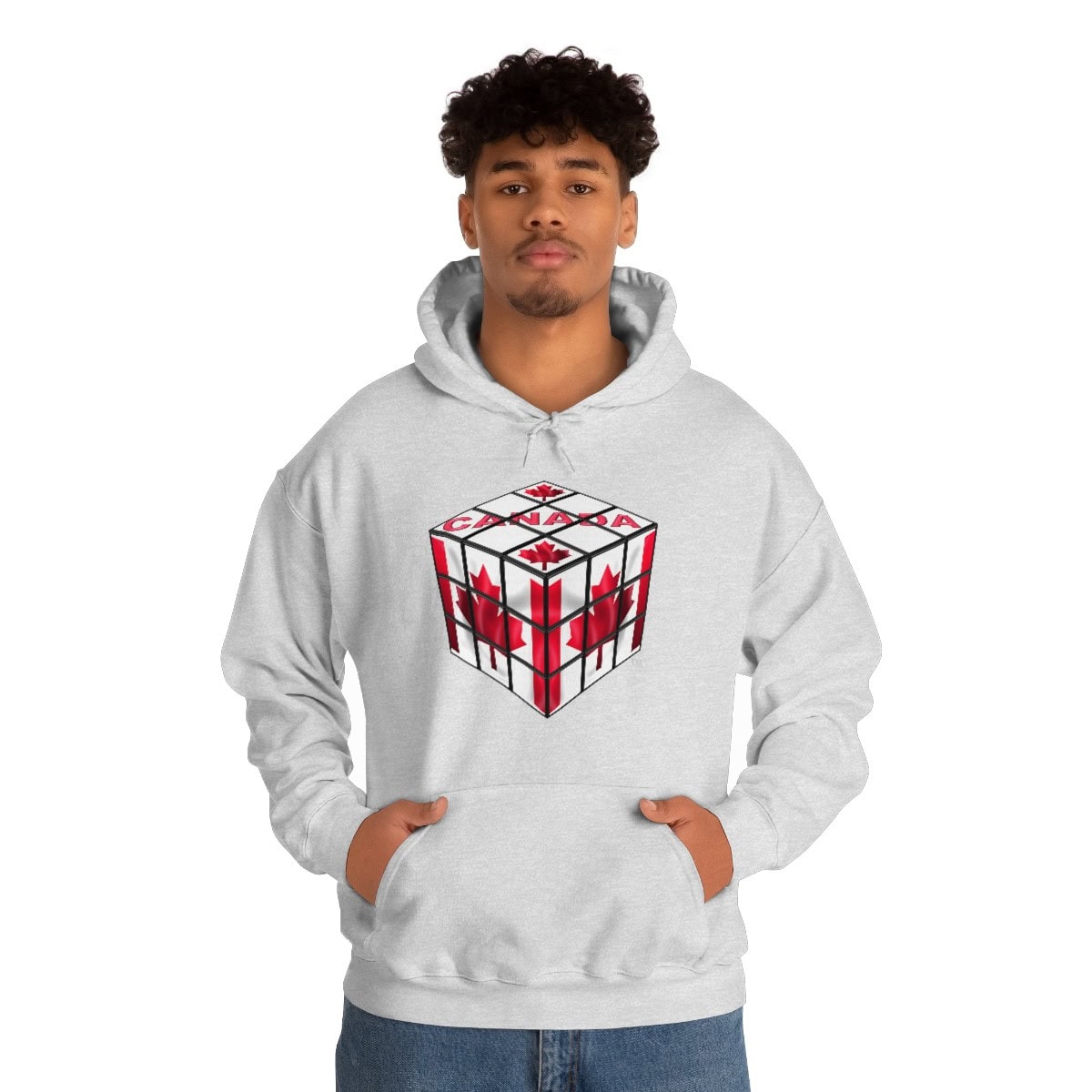 Canadian Flag - Rubik's Cube Hoodie Sweatshirt (Adult Sizes) - Image 19