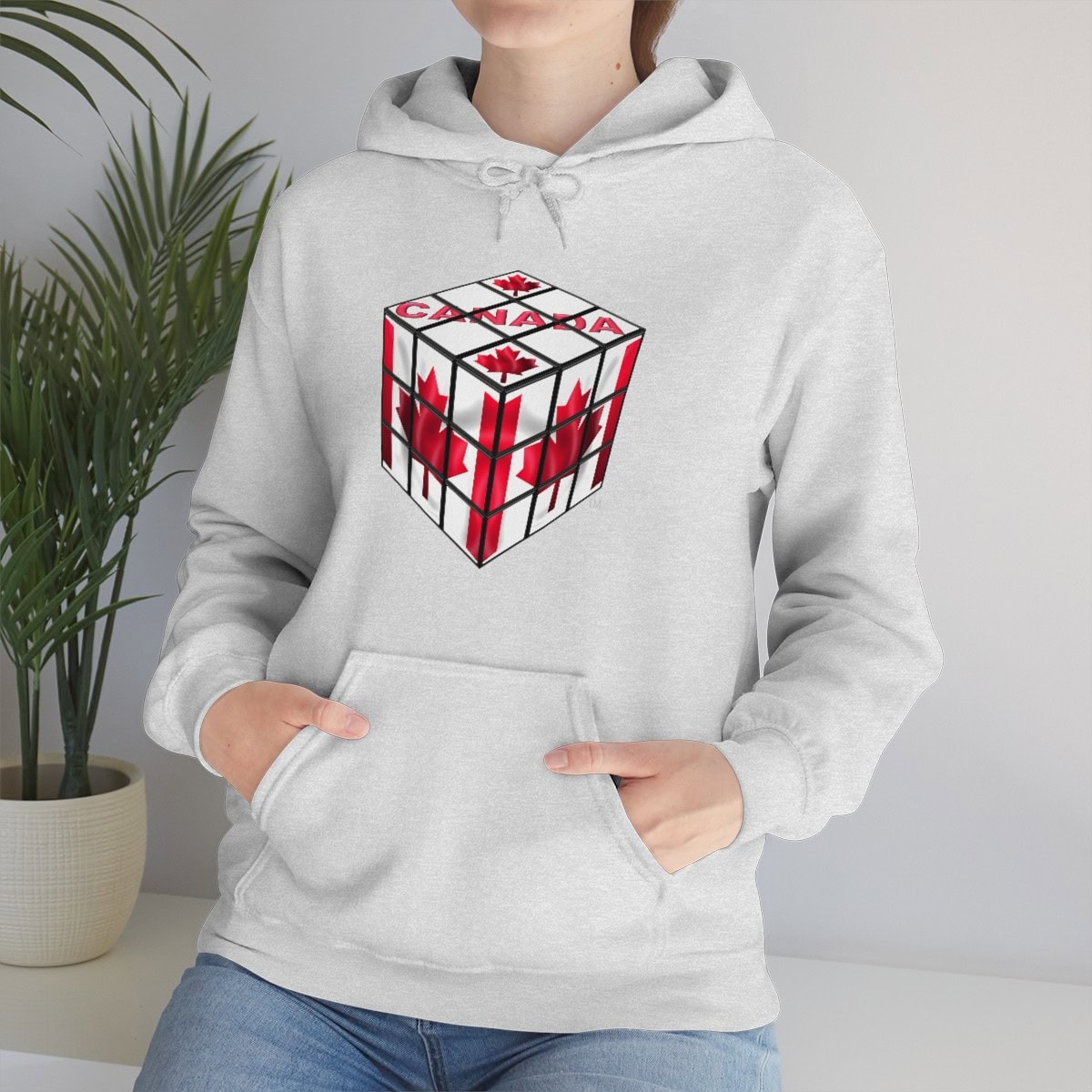 Canadian Flag - Rubik's Cube Hoodie Sweatshirt (Adult Sizes) - Image 22