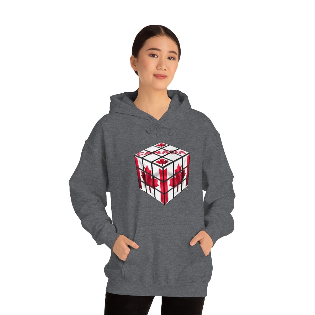 Canadian Flag - Rubik's Cube Hoodie Sweatshirt (Adult Sizes) - Image 34