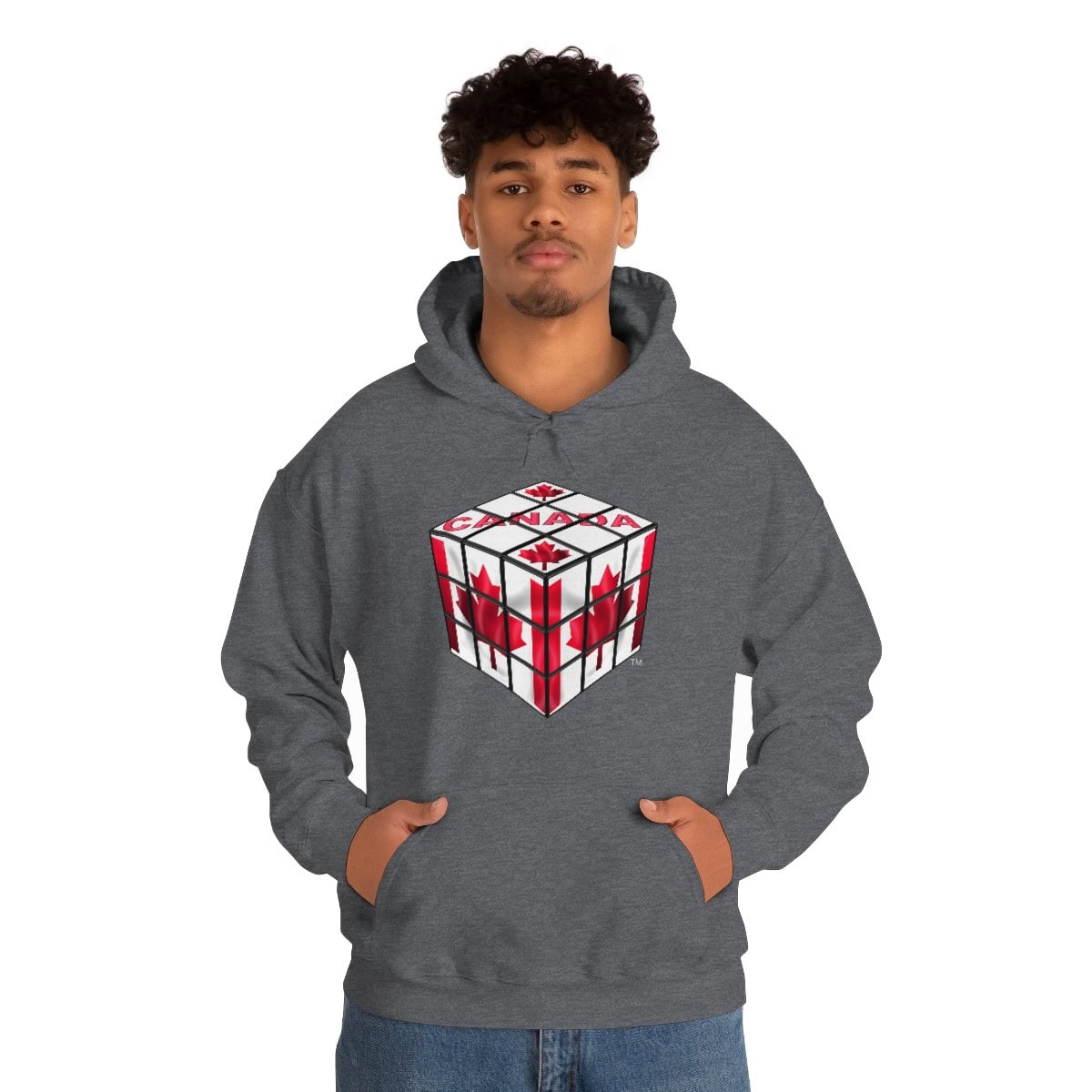 Canadian Flag - Rubik's Cube Hoodie Sweatshirt (Adult Sizes) - Image 35