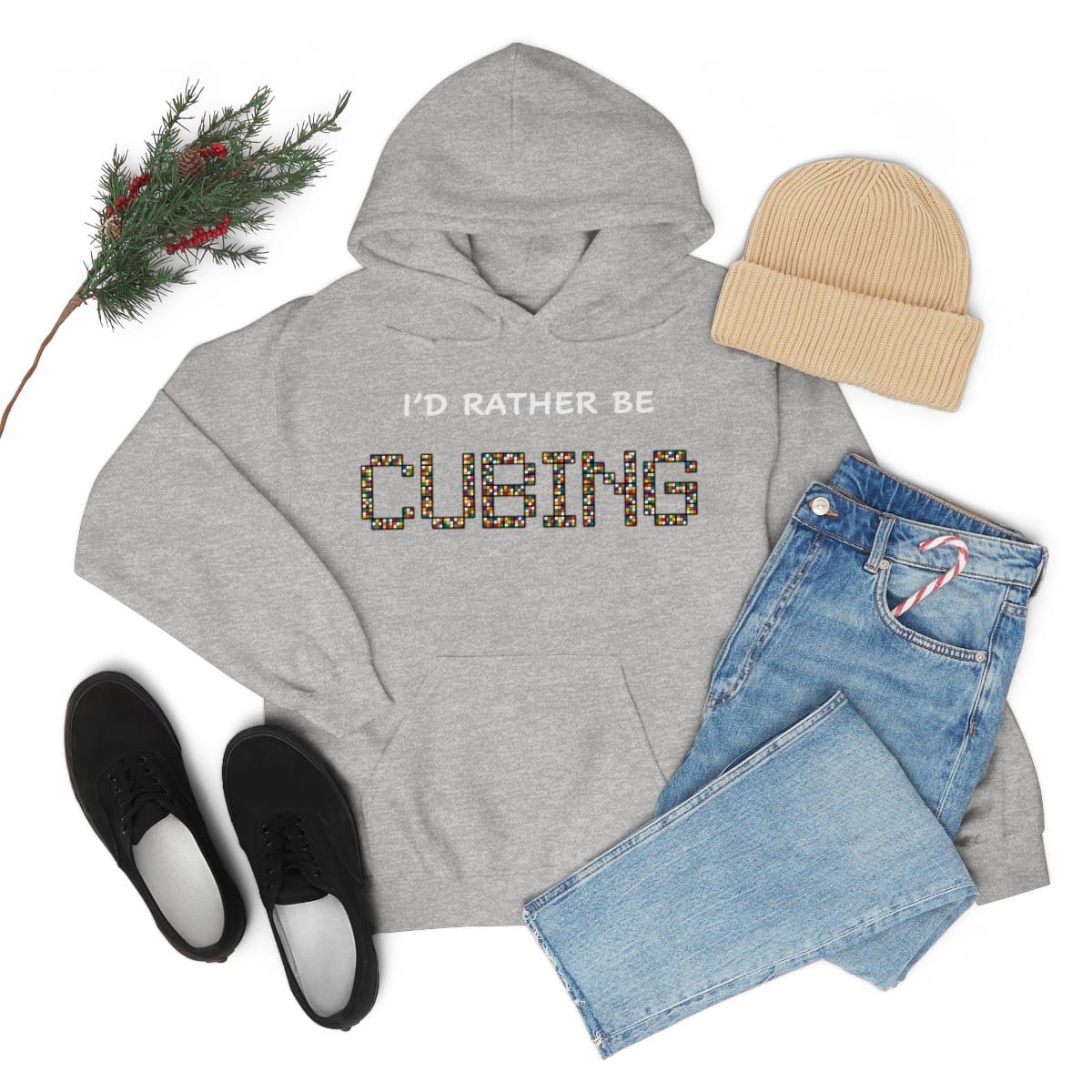 I'd Rather Be Cubing Sweatshirt (Adult Sizes) - Rubik's Cube Hoodie Sweatshirt - Image 15